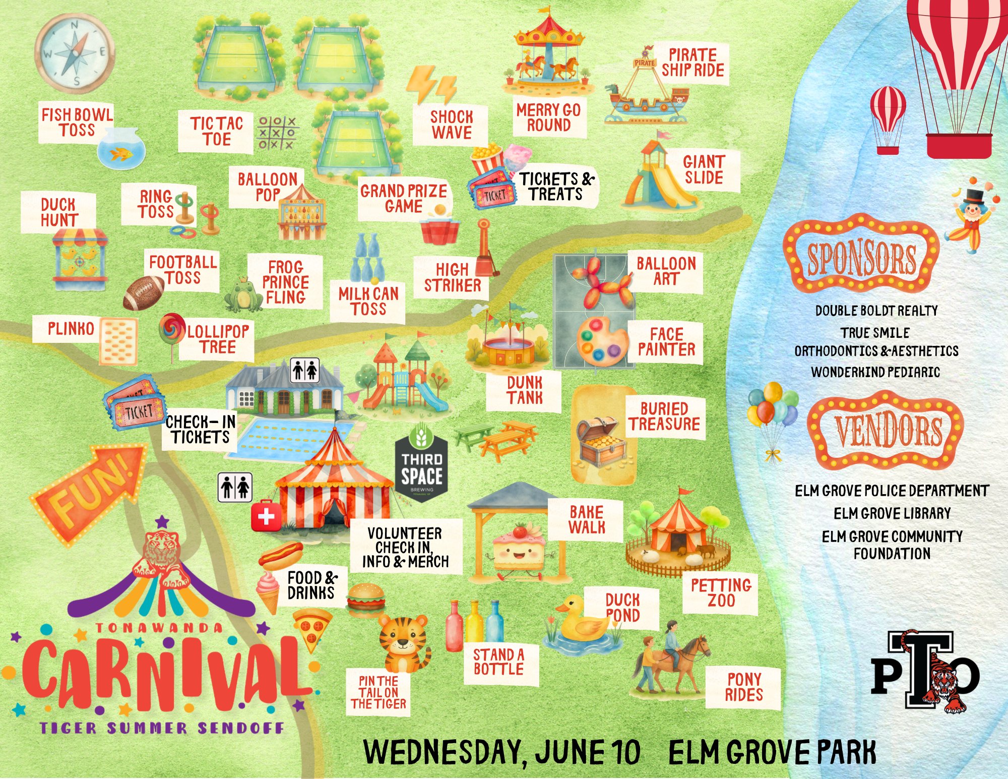 Tonawanda Carnival map